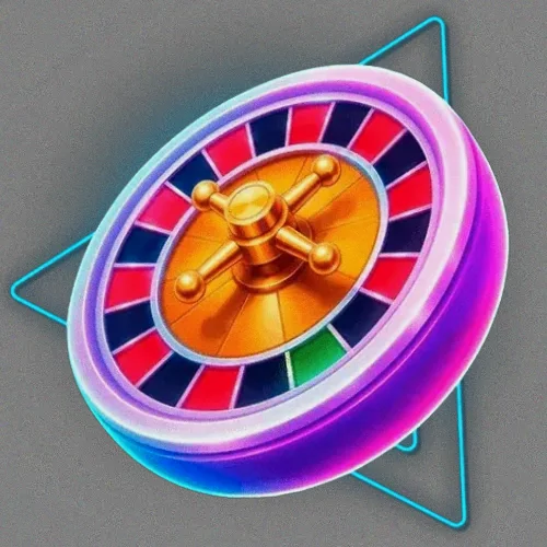 Neon roulette wheel