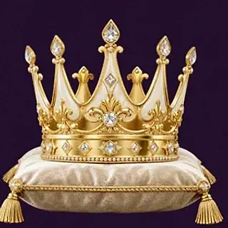 Gold crown on cushion — Spinago