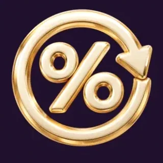 Gold percent symbol — Spinago