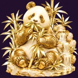 Panda eating bamboo — Spinago