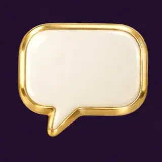Gold speech bubble — Spinago